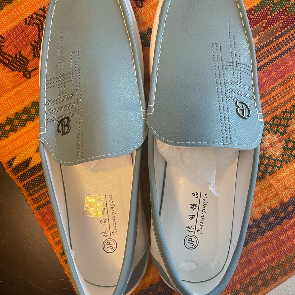 Classic Blue Slip-On Loafers for Everyday Comfortable Shoes